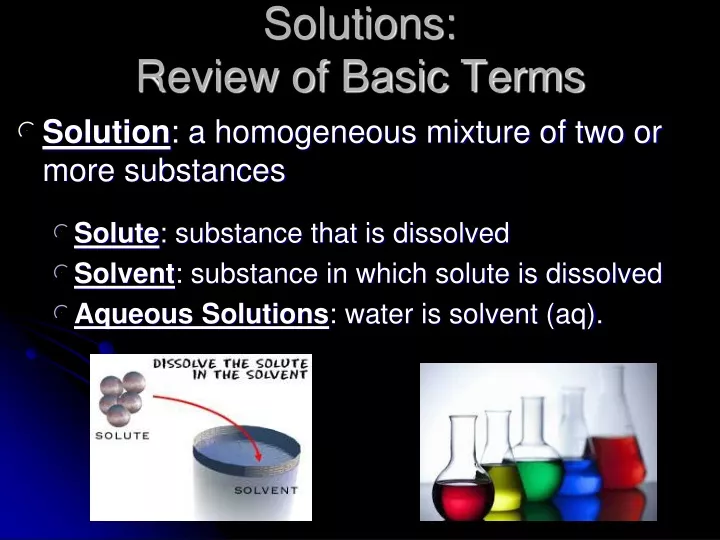 solutions review of basic terms
