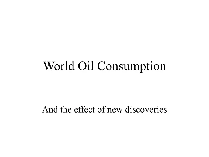 world oil consumption