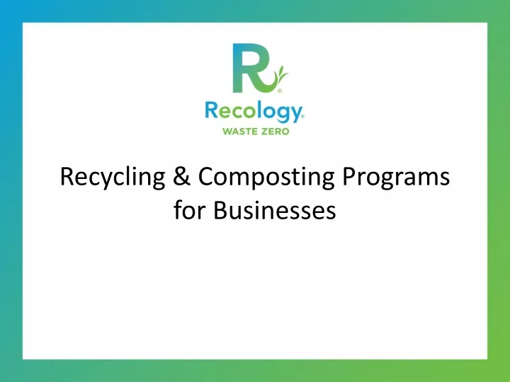 recycling composting programs for businesses