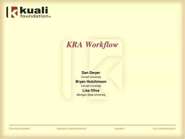 kra workflow