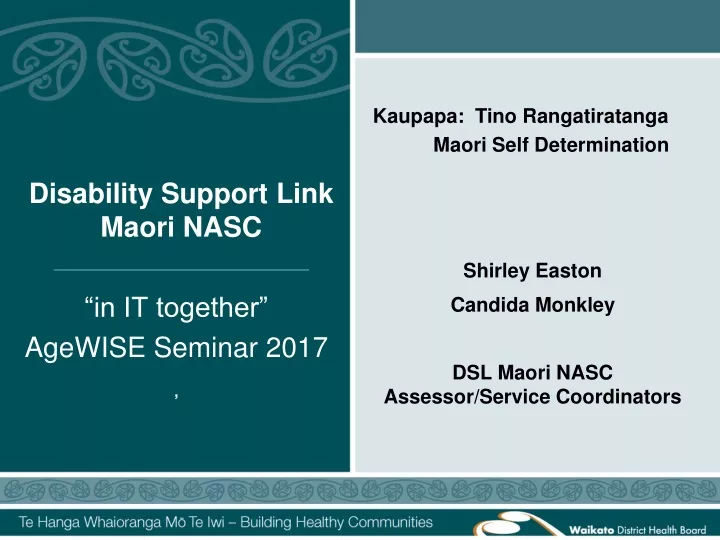 disability support link maori nasc