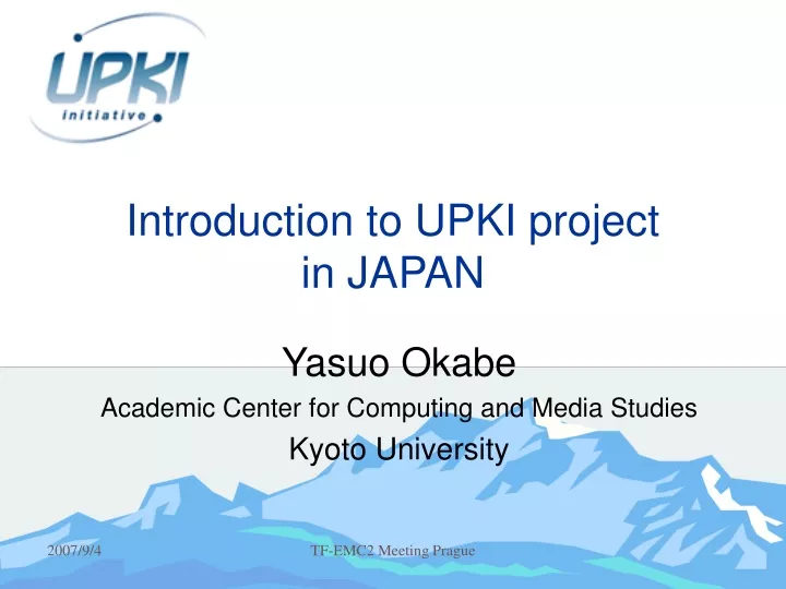 introduction to upki project in japan