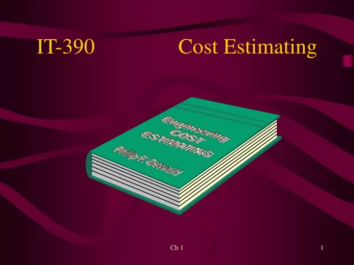 it 390 cost estimating