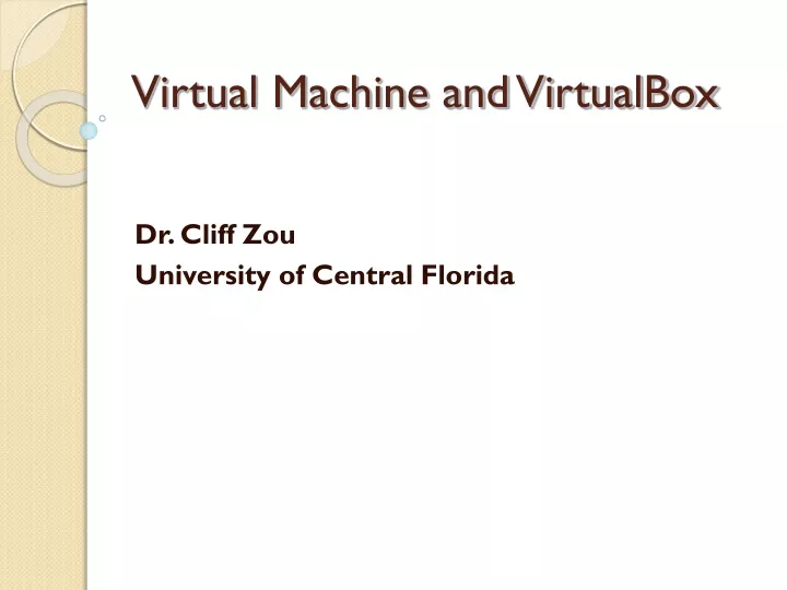 virtual machine and virtualbox
