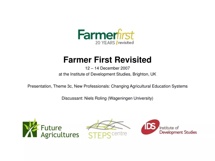 farmer first revisited 12 14 december 2007