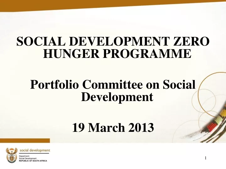 social development zero hunger programme