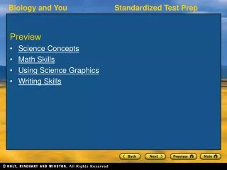 Preview Science Concepts Math Skills Using Science Graphics Writing Skills