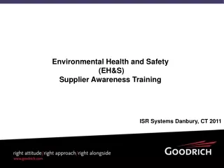Environmental Health and Safety  (EH&amp;S)  Supplier Awareness Training