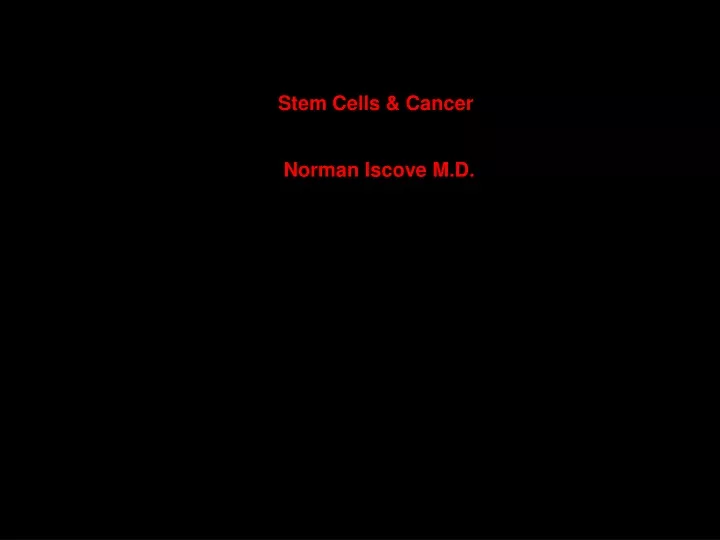stem cells cancer