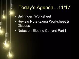 Today’s Agenda…11/17