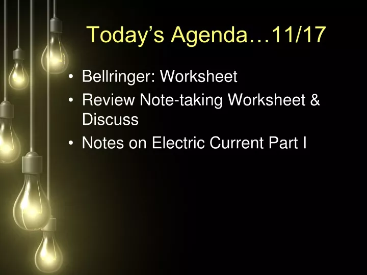 today s agenda 11 17
