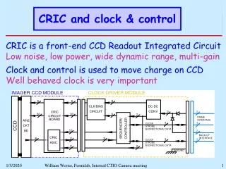 CRIC and clock &amp; control