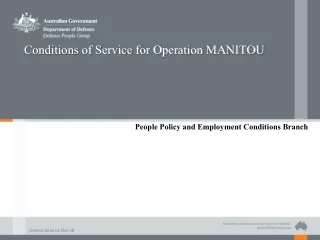 Conditions of Service for Operation MANITOU
