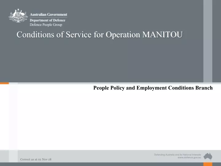 conditions of service for operation manitou