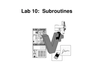 Lab 10:  Subroutines