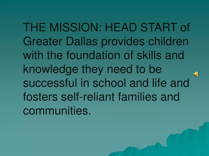 the mission head start of greater dallas provides