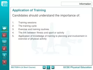 Application of Training