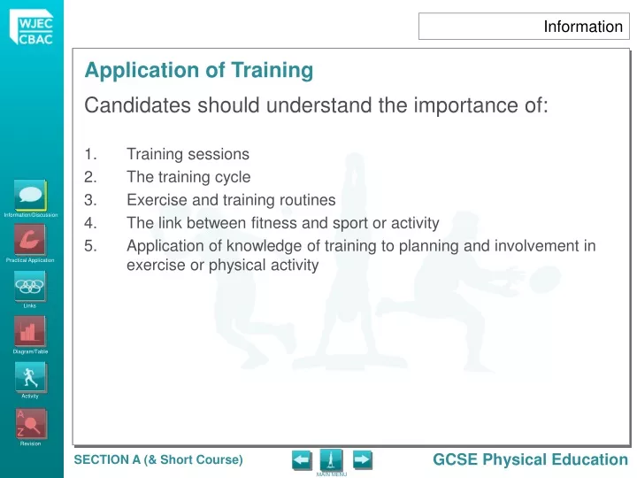 application of training