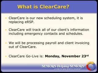 What is  ClearCare ?