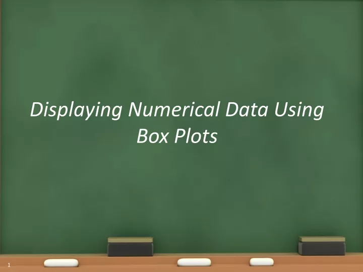 displaying numerical data using box plots