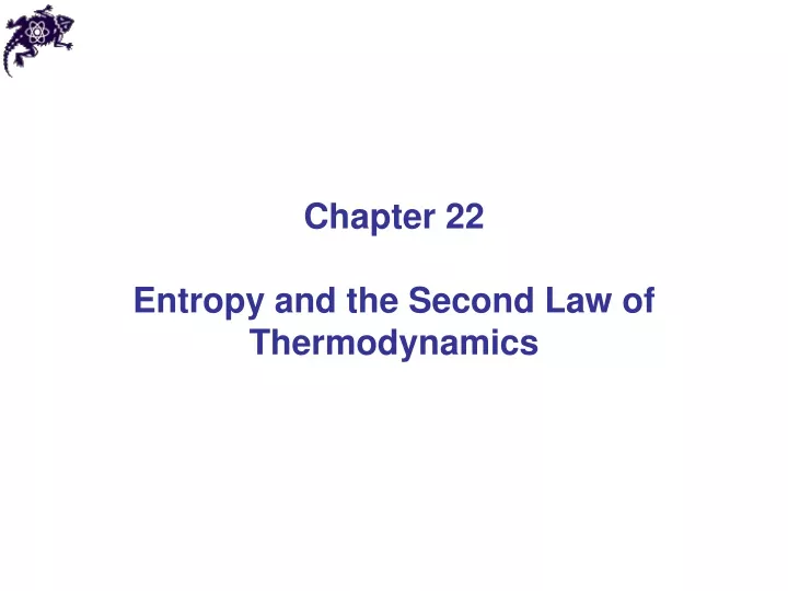 chapter 22 entropy and the second