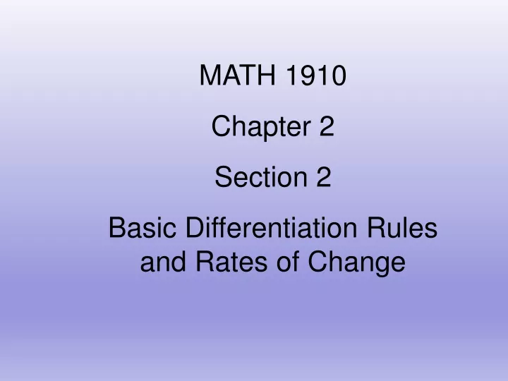 math 1910 chapter 2 section 2 basic