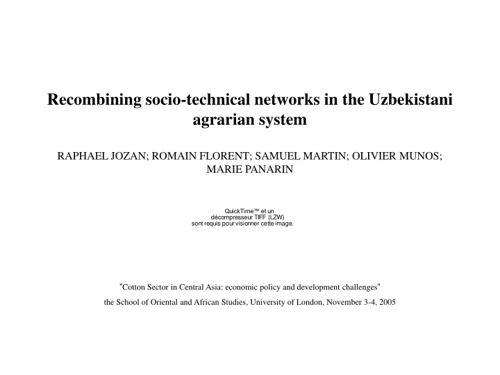 recombining socio technical networks