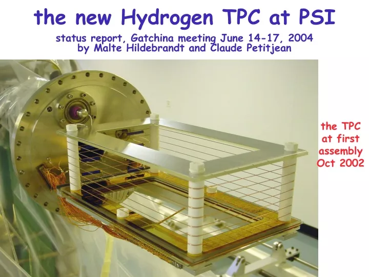 the new hydrogen tpc at psi status report