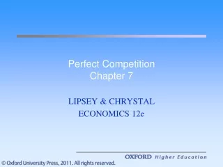 Perfect Competition Chapter 7