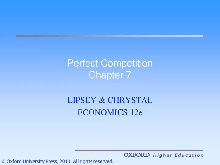 perfect competition chapter 7