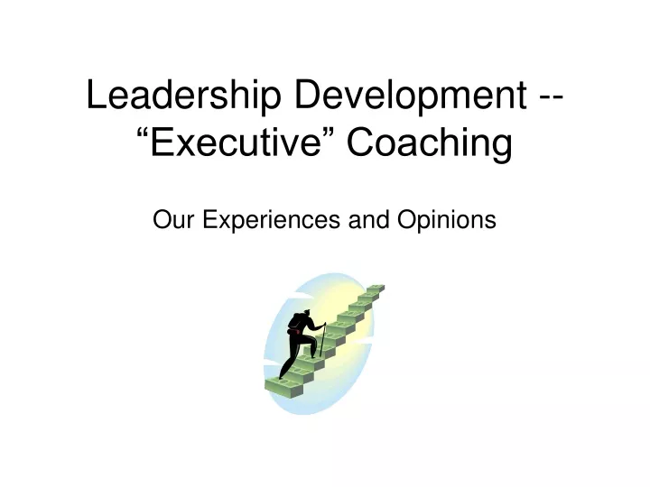 leadership development executive coaching