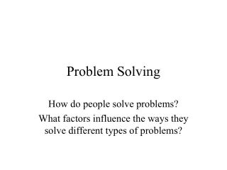 Problem Solving