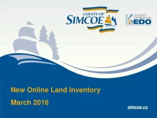 New Online Land Inventory  March 2016
