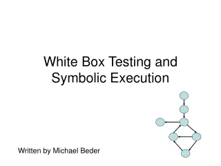 White Box Testing and Symbolic Execution