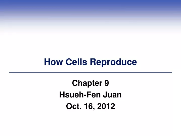 how cells reproduce