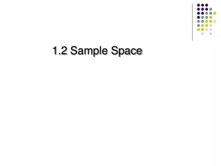 1.2 Sample Space