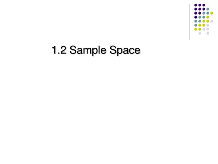 1 2 sample space