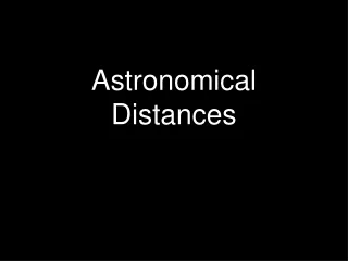 Astronomical Distances