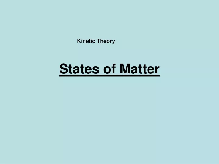 states of matter