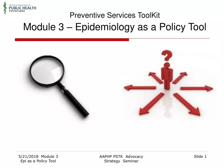 preventive services toolkit module 3 epidemiology