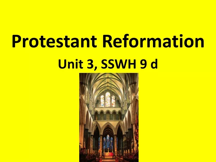 protestant reformation