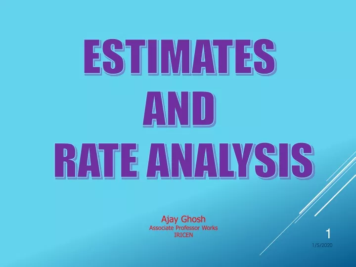 estimates and rate analysis