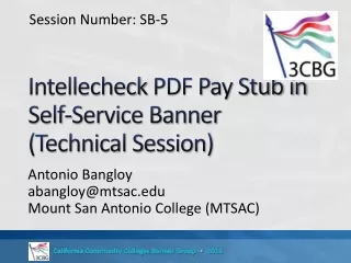 Intellecheck  PDF Pay Stub in Self-Service Banner (Technical Session)