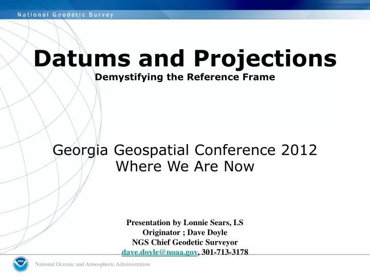 datums and projections demystifying the reference frame