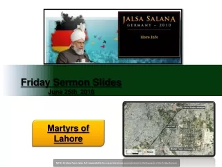 Friday Sermon Slides June 25th  2010