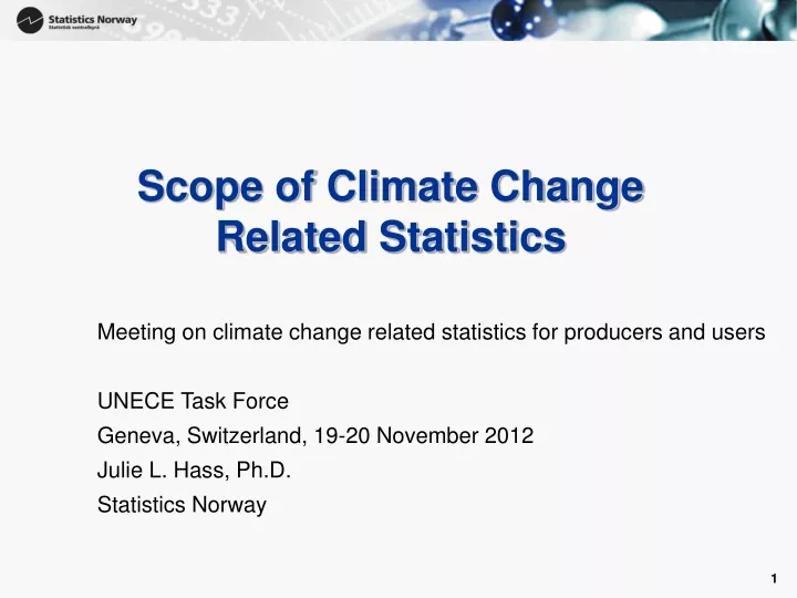scope of climate change related statistics