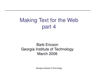 Making Text for the Web part 4