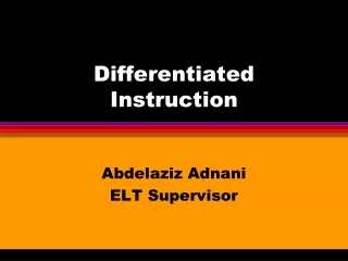 Differentiated Instruction