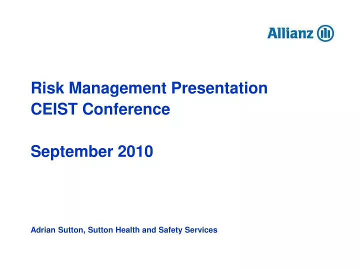 risk management presentation ceist conference