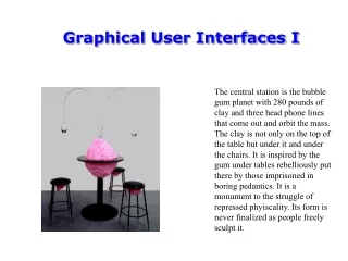 Graphical User Interfaces I